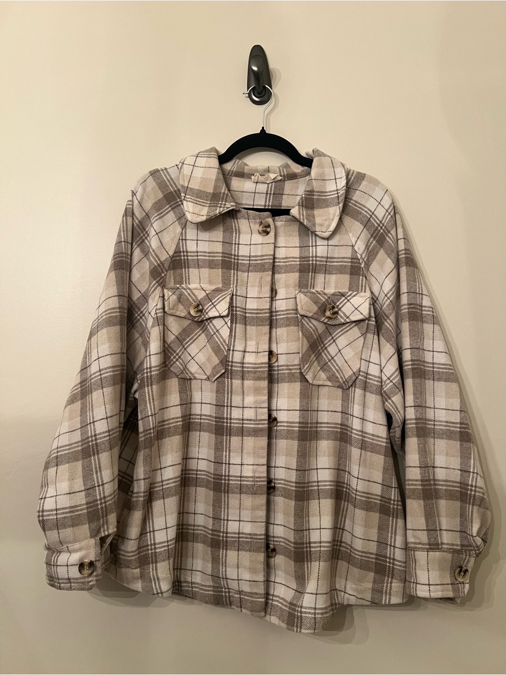 Plaid Button-Up Shacket